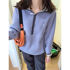 高品户外情侣抓绒衣连帽卫衣保暖肌理格套头上衣男女A1080-P70，男装棉衣，星座1505