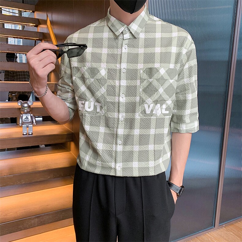 23年男士短袖衬衣A210-CS13-P55,男装T恤,电商A210