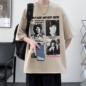 麂皮绒短袖t恤男大码半袖男 JD82451-P25图片