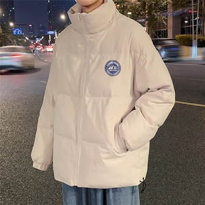 秋冬新款韩版加绒加厚保暖立领宽松棉服外套男MY2050P95控118图片