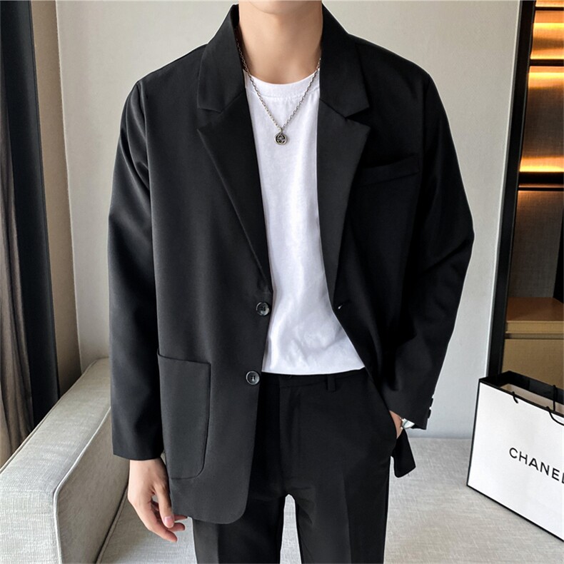 ins休闲西服男韩版潮流痞帅气小西装上衣港风潮牌单西外套,男装西服,星座505-2（原电商A260-1)