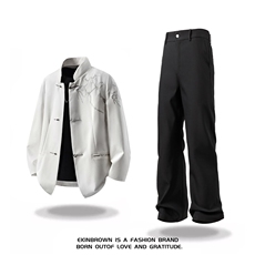 西服立体绣95%绦纶5%氨纶M-5XL大码XF78058P90控139西裤78151P45，男装西服，星座227-7