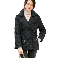 羽绒服冬季高端轻薄修身显瘦2024新款时尚洋气西装领外套，女装羽绒服，丽影随形