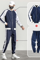 2021男士连帽运动套装秋季潮流初中开衫外套4002-888套装-P58，男装棉衣，星座1018