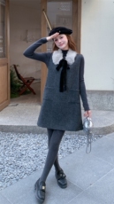 【】打底针织+背心宽松套裙送围脖三件套2D148-2603-P170K255，女装套装/套裙，2D148