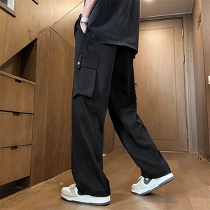 直播数据款 春季新款大口袋伞兵裤宽松直筒休闲裤工装裤 K515-P42图片