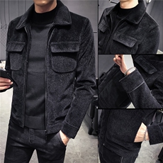 19秋冬新款男士仿水貂绒外套店主风毛呢夹克大衣102A-FY5581，男装毛呢大衣，星座419（原A233）