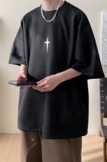 ！2025夏季新款男士银色字母印花情侣短袖T恤TL2410特P19控38，男装T恤，电商B220