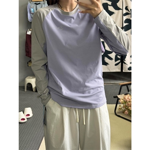 现货 原版做法 对色 带防嗮凉感吊牌 拼接速干长袖男女 A696-P45图片