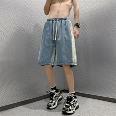 工艺牛仔裤短裤B342-DK1213-P45控58，男装牛仔裤，电商B342