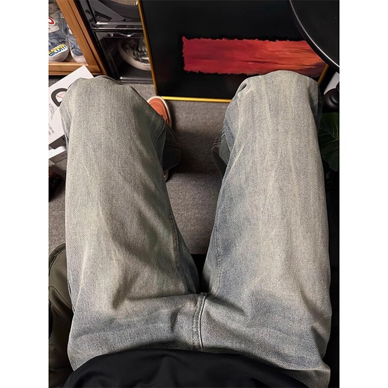 美式高街复古水洗牛仔裤男夏季新款直筒长裤KA1136-P47,男装牛仔裤,星座208-5