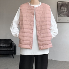 8XL-M轻薄羽绒服马甲男背心内胆90白鸭绒马夹外套YRFC07P98控138，男装背心/马甲，电商D206-1