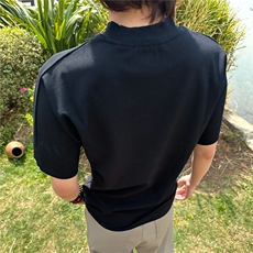 eme新品同款正肩小高领显瘦短袖T恤310A-4-T92-特批20，男装T恤，星座310A-4