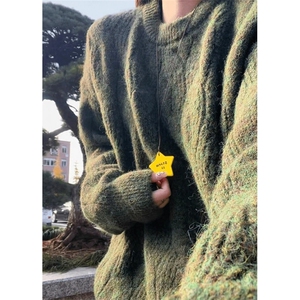 肌理感绞花针织衫男款秋冬圆领套头毛衣内搭长袖打底衫 MZ19图片