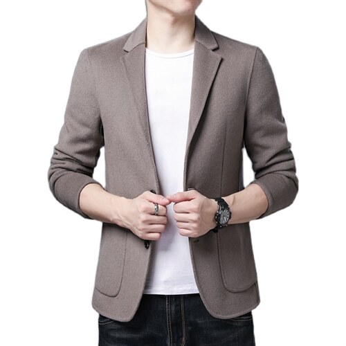 KCN20221-13秋季男士修身西服上衣休闲潮流外套双面尼小西装P320，男装西服，电商B360