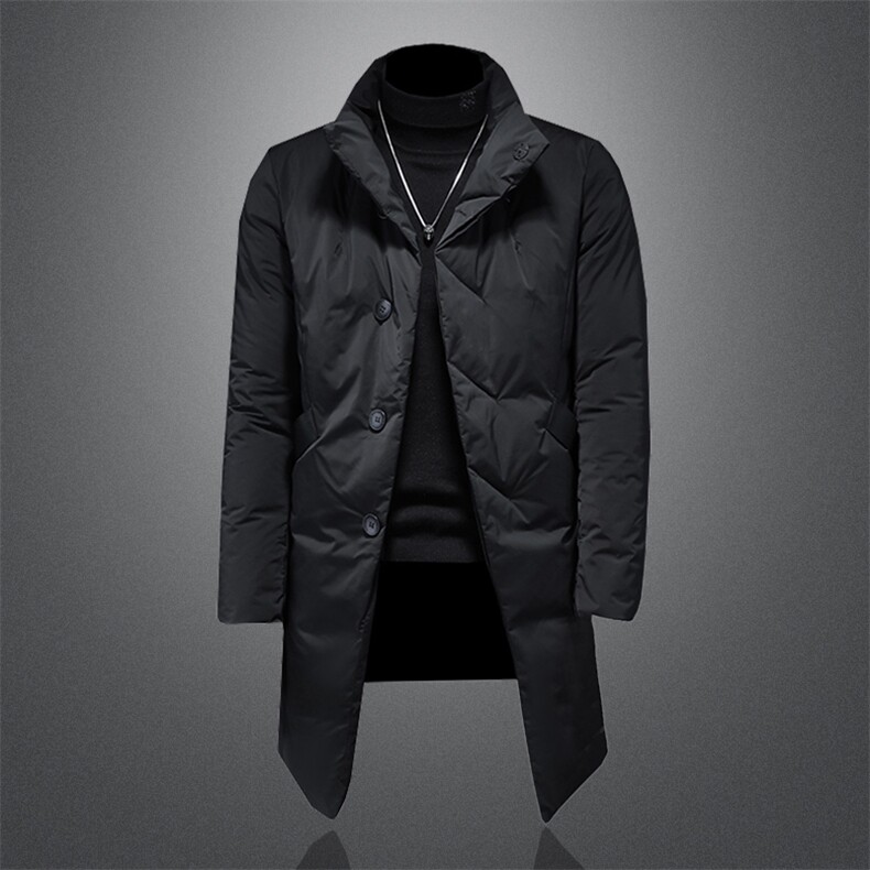 Y99192802022高端冬季90%白鸭绒中长款羽绒服镂空图片