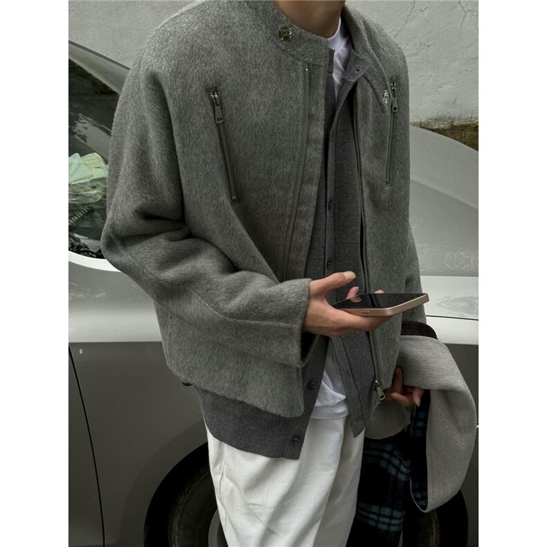 仿羊绒短款呢子外套毛呢夹克DY05006P110，男装毛呢大衣，星座1004（原星座815-3）