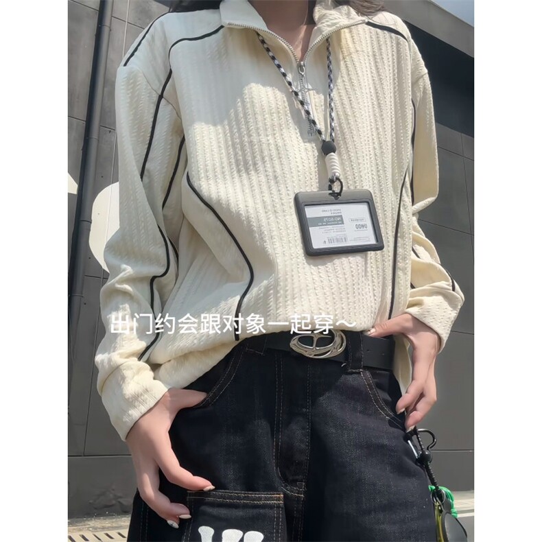 XZ809A/SYR43/特P55/控78美式半拉链肌理感长袖T恤卫衣,男装T恤,星座809A(原222-1)