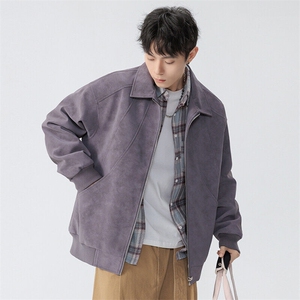 2026春季新款皮衣夹克男青少年学生潮流麂皮外套，男装皮衣，星座1206-1（原A206-1）