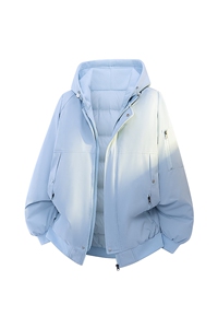 新款冬季大码羽绒棉服棉袄连帽假两件韩版宽松外套A436-2583-P95图片