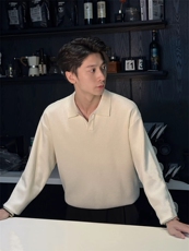 秋冬翻领波浪纹毛衣针织打底衫海鸥领D2511-P65，男装T恤，星座1012-1