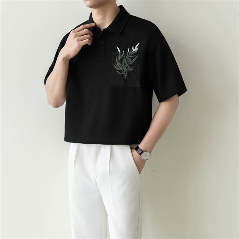 夏男翻领POLO衫拼色男休闲宽松休闲衬衣轻熟风A236-82563-P60,男装Polo衫,电商A236