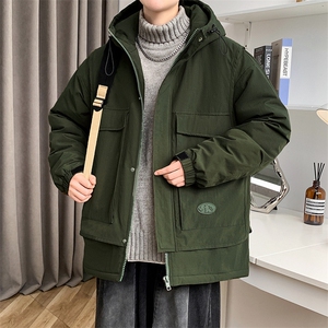 冬上新加棉加厚棉服港风休闲连帽棉衣外套男女 8318-P130控价178图片