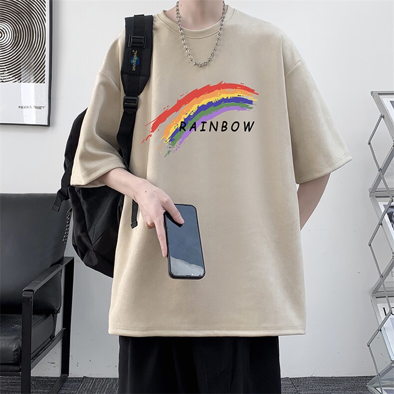 麂皮绒短袖t恤男大码半袖男 JD82064-P25图片