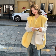 糖果色多巴胺水貂绒仿皮草外套女冬皮毛一体2C353--710#P170K258，女装短外套，2C353