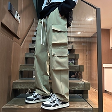 港风工装休闲裤宽松运动裤拖地裤束脚裤男KP867P55，男装休闲裤，星座1204-3