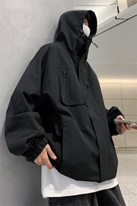 JK9007/P65春装新款现货冲锋衣防水夹克男宽松大码工装外套图片