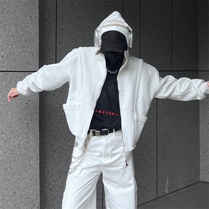 抖音得物高品质二开 25秋冬美式重磅宽松结构设计连帽卫衣外套W78图片