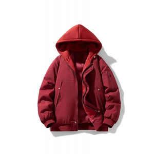 !潮流冬季连帽拉链加绒加厚棉衣情侣撞色棉服外套 MY5567-P78图片