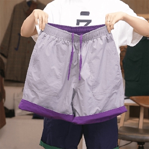 抖音--大幂买手店--双面穿宽松撞色防水短裤男女款lmc01-TP55图片