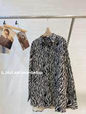 秋季新款现货斑马纹衬衫2色，女装衬衫，G