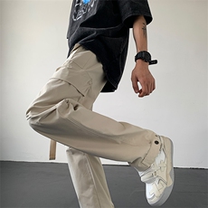 春夏新款多口袋美式高街直筒工装裤潮休闲裤XZ211-1-K2318-P65，男装工装外套，星座211-1