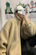 1羊羔毛棉衣外套男加棉加厚ins大码M-5XL情侣棉服男7956P105控138，男装棉衣，星座226-2