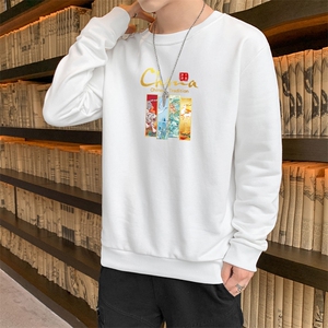 主推有差价2025秋季现货新款圆领印花休闲套头卫衣男士F150-P15图片