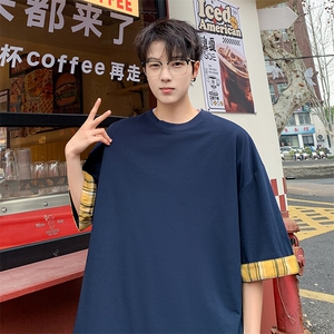 短袖男夏季新款港风宽松T恤上衣T8219-P25图片