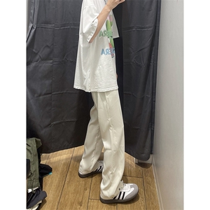 美式高街 hiphop冰丝铆钉微喇休闲裤货号K2426P55图片