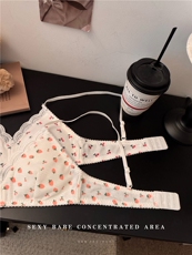 甜美小清新小胸胸罩无钢圈聚拢文胸收副乳防下垂内衣女，文胸，梦白服饰厂