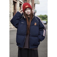 新款棉服女冬季复古藏青色宽松oversize学院风休闲百搭外套JK9003，男装棉衣，星座516A