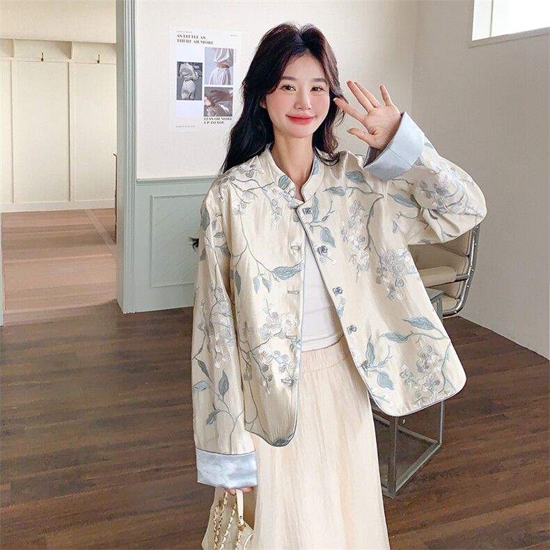 现货！26年春装新款新中式短款外套5529-P160K228,女装短外套,2D112