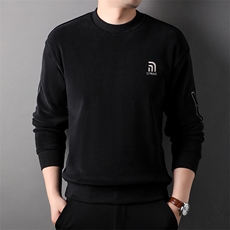 男卫衣中青年时尚休闲冬季男装厚款奥粒绒卫衣圆领宽松HPM838-P67，男装卫衣，星座1105-3