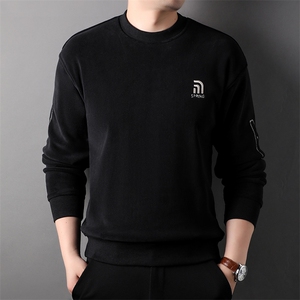 男卫衣中青年时尚休闲冬季男装厚款奥粒绒卫衣圆领宽松HPM838-P67图片