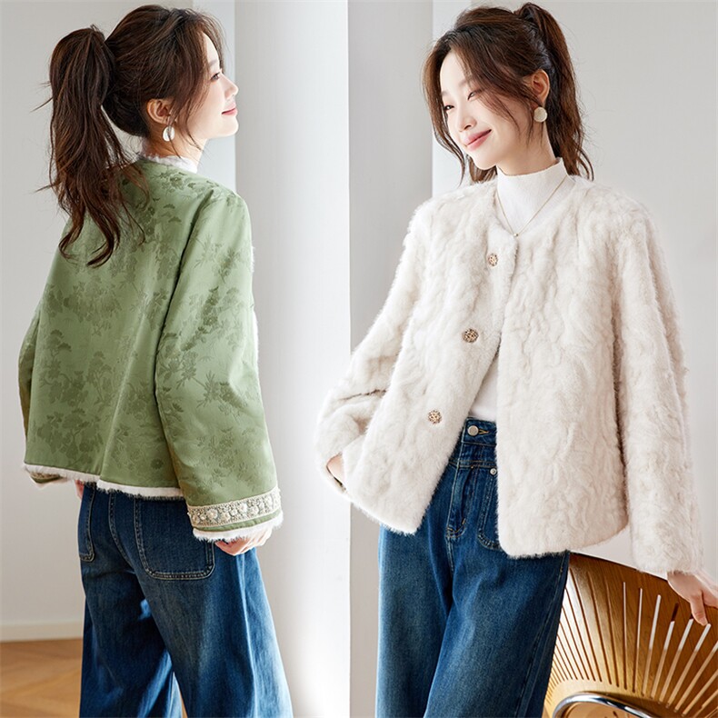 在仓~2025年冬季双面穿貂绒外套皮毛一体真口袋重工艺长袖外套，女装皮草，新依时派