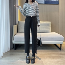 毛呢裤秋冬季裤子2025新款休闲哈伦宽松显瘦加厚烟管西装裤，女装休闲裤，云美莎专业女裤-全店现货