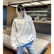 2026新款420克高品质含59%棉连帽刺绣花边腊肠狗情侣卫衣P70WY718，男装卫衣，电商A170