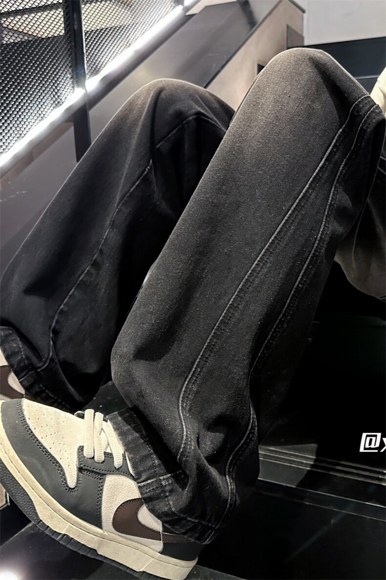 XZ616秋季重磅设计感贴标分割休闲牛仔长裤TY1010特P65控78,男装休闲裤,星座512A（原616）
