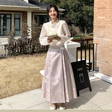 2026秋装时尚优雅复古修身显瘦两件套2830-2C339-P165K245，女装套装/套裙，2C339